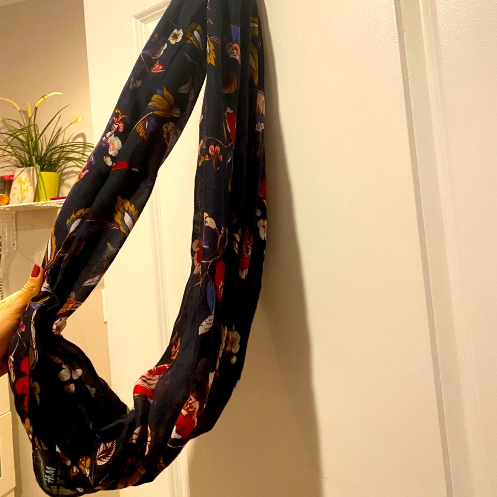 Navy Blue infinity scarf